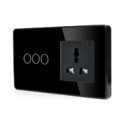 کلید لمسی هوشمند سه پل + پریز یونیورسال